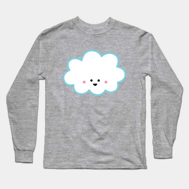 Puffy Little Cloud | by queenie's cards Long Sleeve T-Shirt by queenie's cards